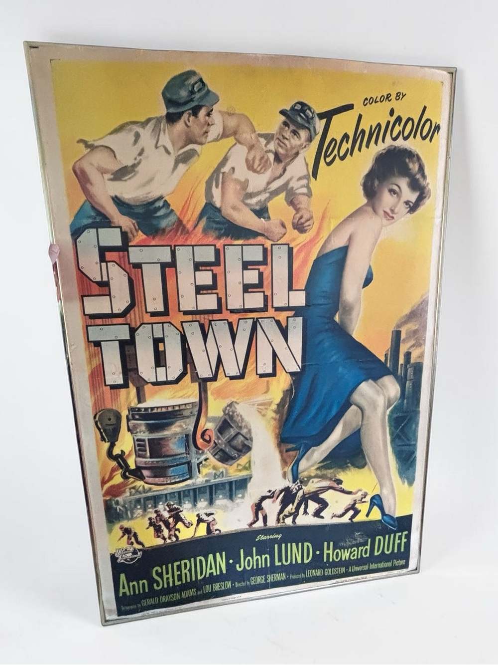 Original 1952 Steel Town Movie Poster Ann Sheridan Framed